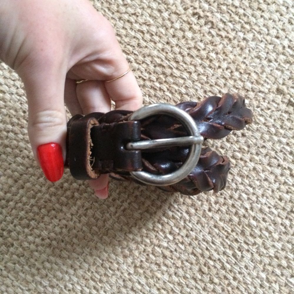 Abercrombie and fitch brown braid belt